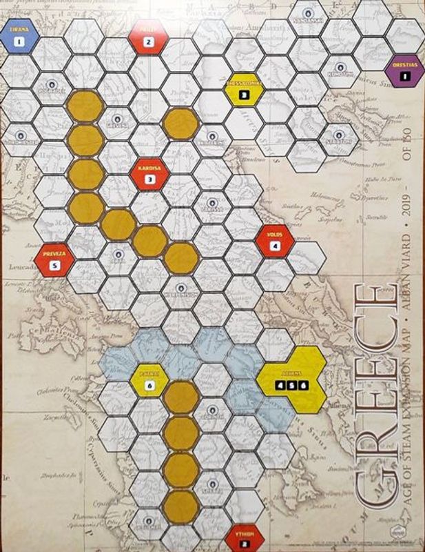 Age of Steam Greece/Cyclades Isles