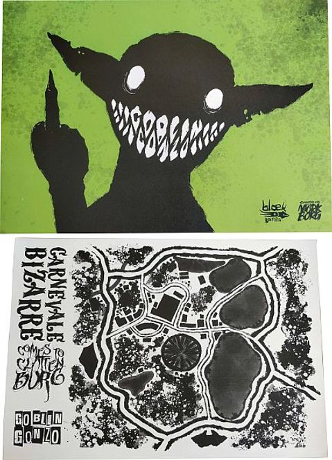 Hovedbilde Mörk Borg RPG Goblin Gonzo Poster (Doublesided)