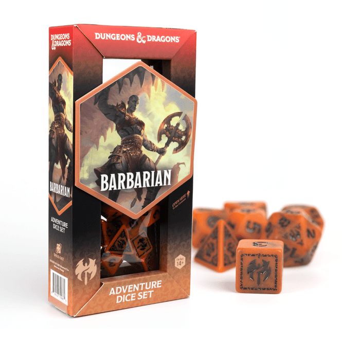 Hovedbilde D&D Adventure Dice Barbarian Orange (17) Reprint ...